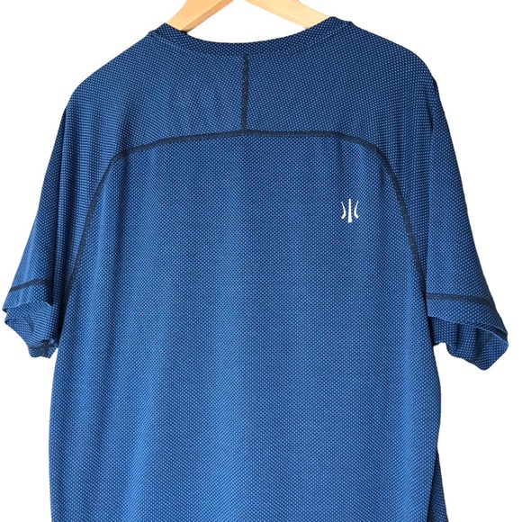 RHONE Workout Tee Short Sleeve Blue Black Pattern T-Shirt Men’s XL - Picture 7 of 11